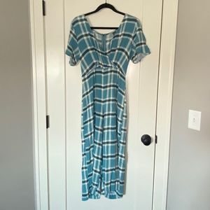 Target blue and white plaid PANTSUIT